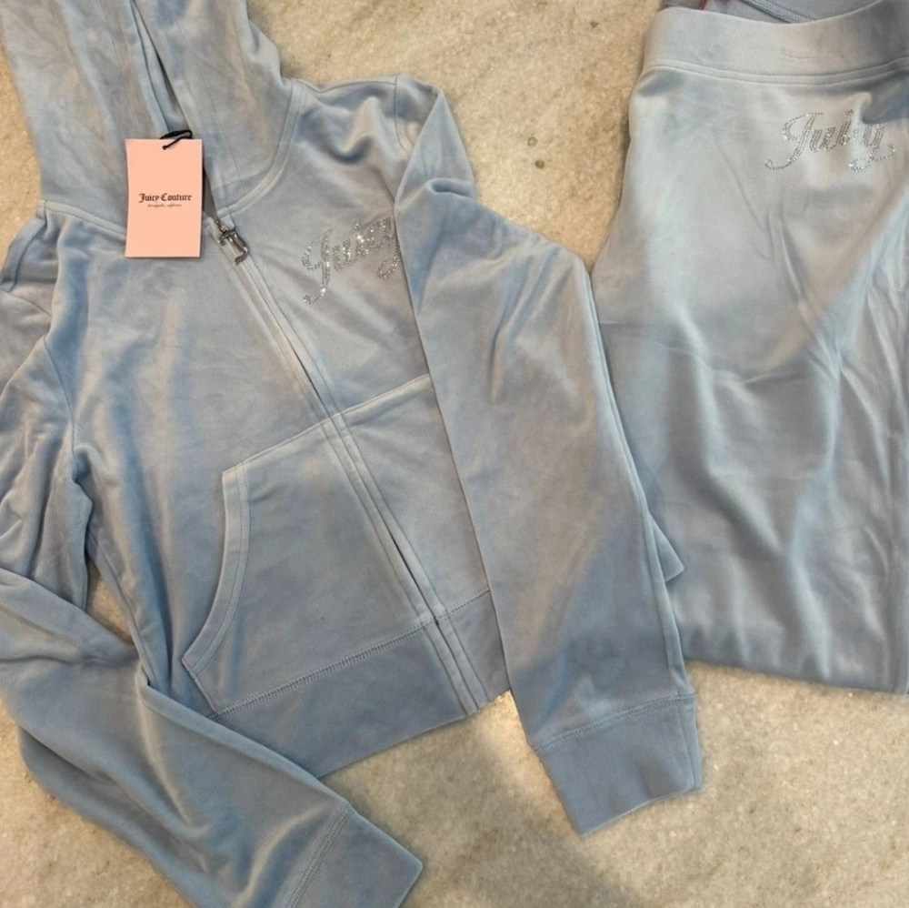 Juicy Couture Medium Frosted  Bling Tracksuit Hoodie & Pants Rare Brand New Gift
